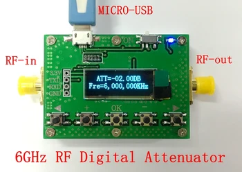 

NEW 1PC 6G Digital Programmable Attenuator 30DB Step 0.25DB OLED Display CNC Case RF Module