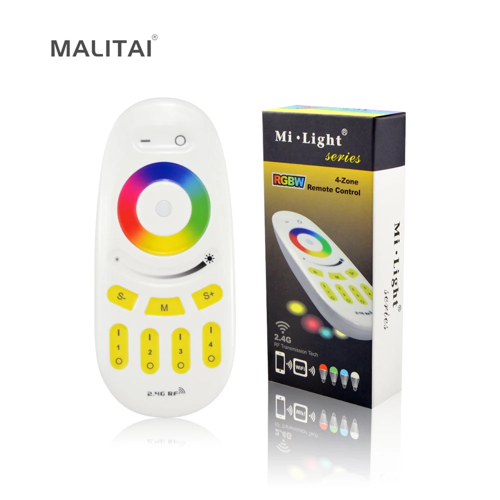 

Wireless 2.4G RF Mi light Touch Screen LED Remote Controller 4 - Zone Dimmable RGB CW RGBWW Control For Smart lamp Bulb Strips