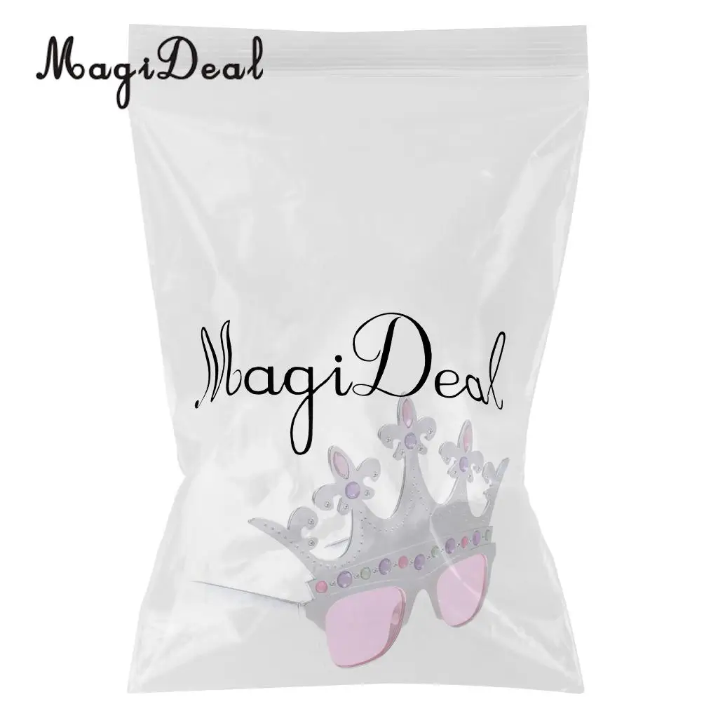 MagiDeal Fashional Silver Crown Sunglasses for Happy Birthday Tiara Glasses Fancy Dress Photo Prop Christmas New Year Party Acce
