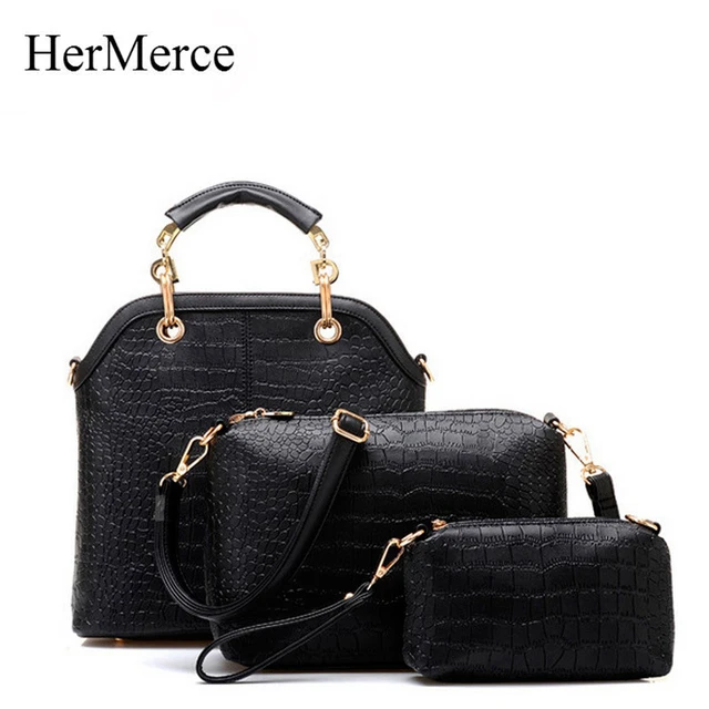 Aliexpress Hermerce Vintage Designer Handbags High Quality Hermerce Vintage Designer Handbags High Quality Alligator Bag Female Women Messenger Bags Leather Shoulder