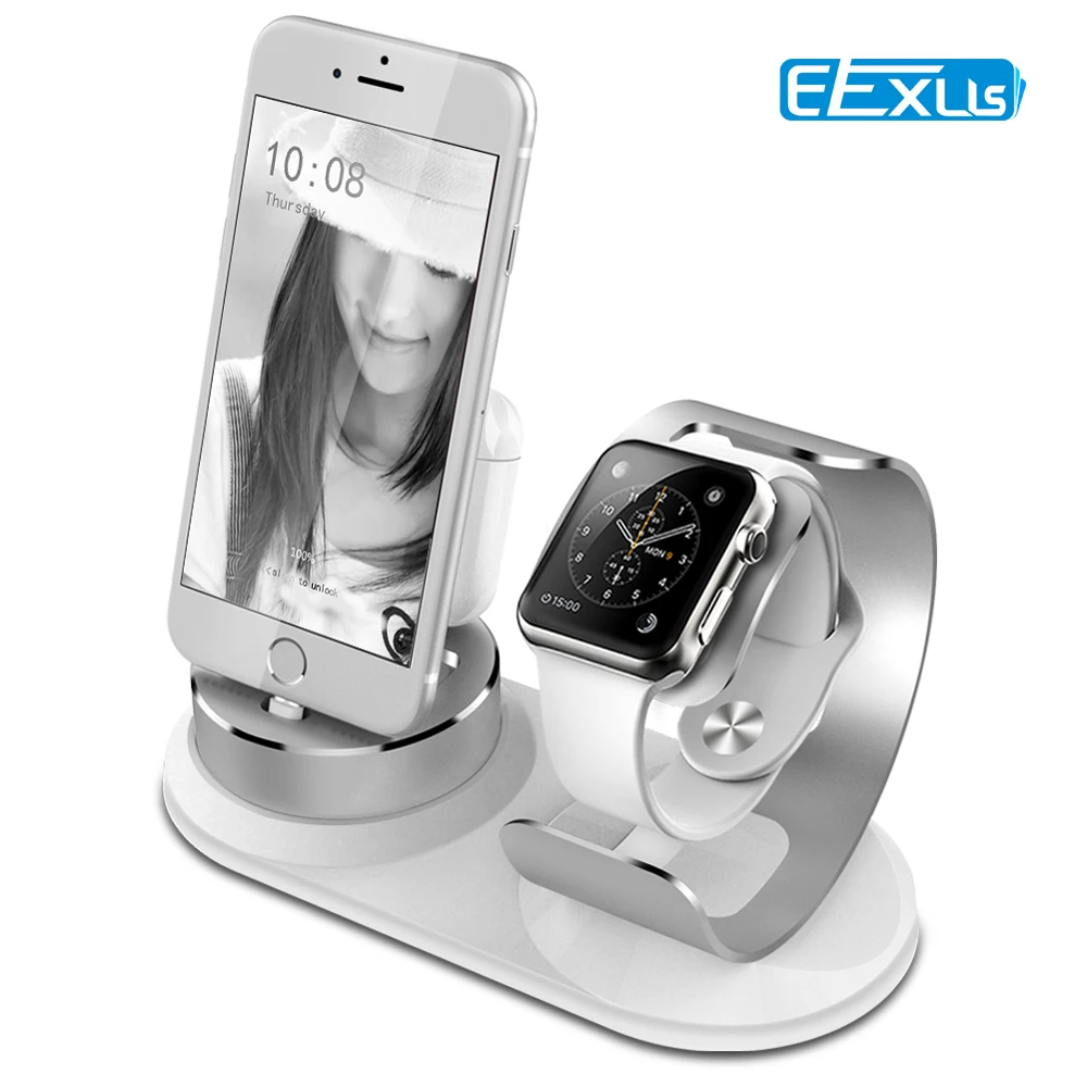 

3 in 1 DIY Charge Holder For Apple Watch 3/2/1 adjustable Charging stand for iPhone for Airpods Charger station Desk Dock