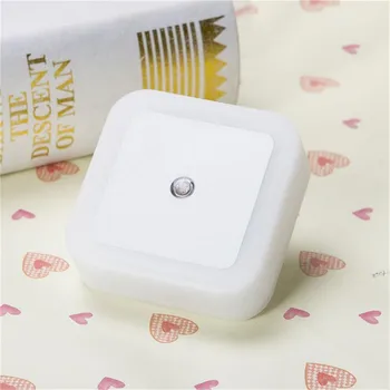 

CHENGYILT newest Light Sensor Control Night Light Mini EU US UK Plug Novelty Square Bedroom lamp For Baby Gift