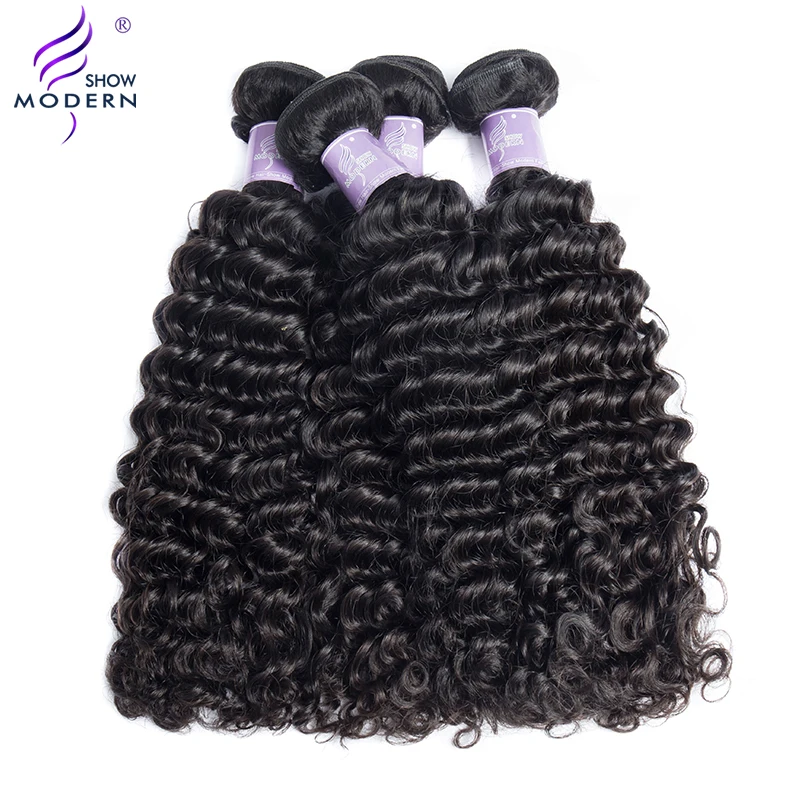 Modern Show Brazilian Deep Wave Hair Bundles Deal 100% Human Hair Extension 3 and 4 Bundles Avaiable Non Remy Hair Weaves