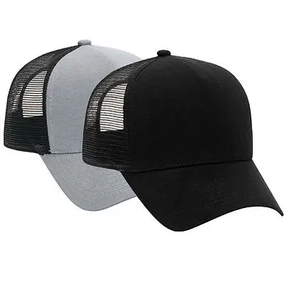 

2019 Cotton Flannel Trucker Hat with Adjustable Mesh Back SOLID Baseball Caps