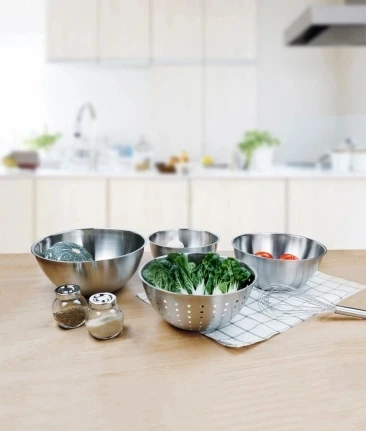 Набор посуды из четырех предметов для мытья посуды xiaomi mijia MAISON MAXX из нержавеющей стали