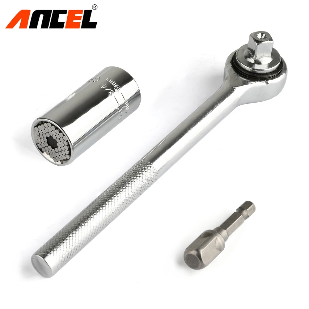 Universal Sleeve Spanner Ratchet Socket 7 19mm Power Drill Adapter