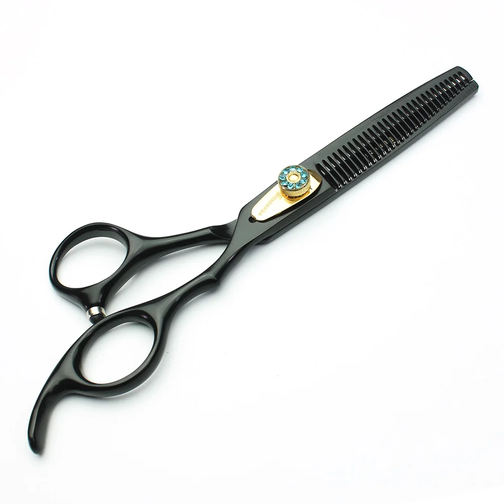 Черный 6 дюймов персонализированные gem-Япония нержавеющая сталь профессиональный салон специальные ножницы набор парикмахерские специальные ножницы для волос