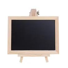 ZHUTING High Quality Wood Tabletop Chalkboard Double Sided Blackboard Message Board Children Kids Toy 18cmx13cm