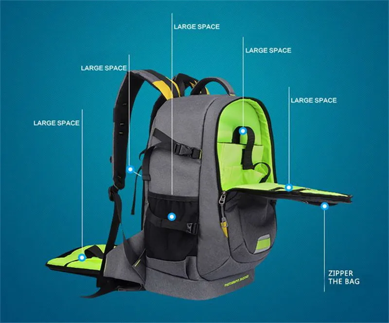 2017 New Arrival Digital DSLR Camera Backpack Shockproof Lens Video