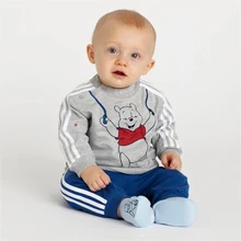 2016 New Spring Autumn Winnie Cartoon Children Clothing Baby Boys Cotton Suits Tops +pants Kids Two Pieces Clothes Sets