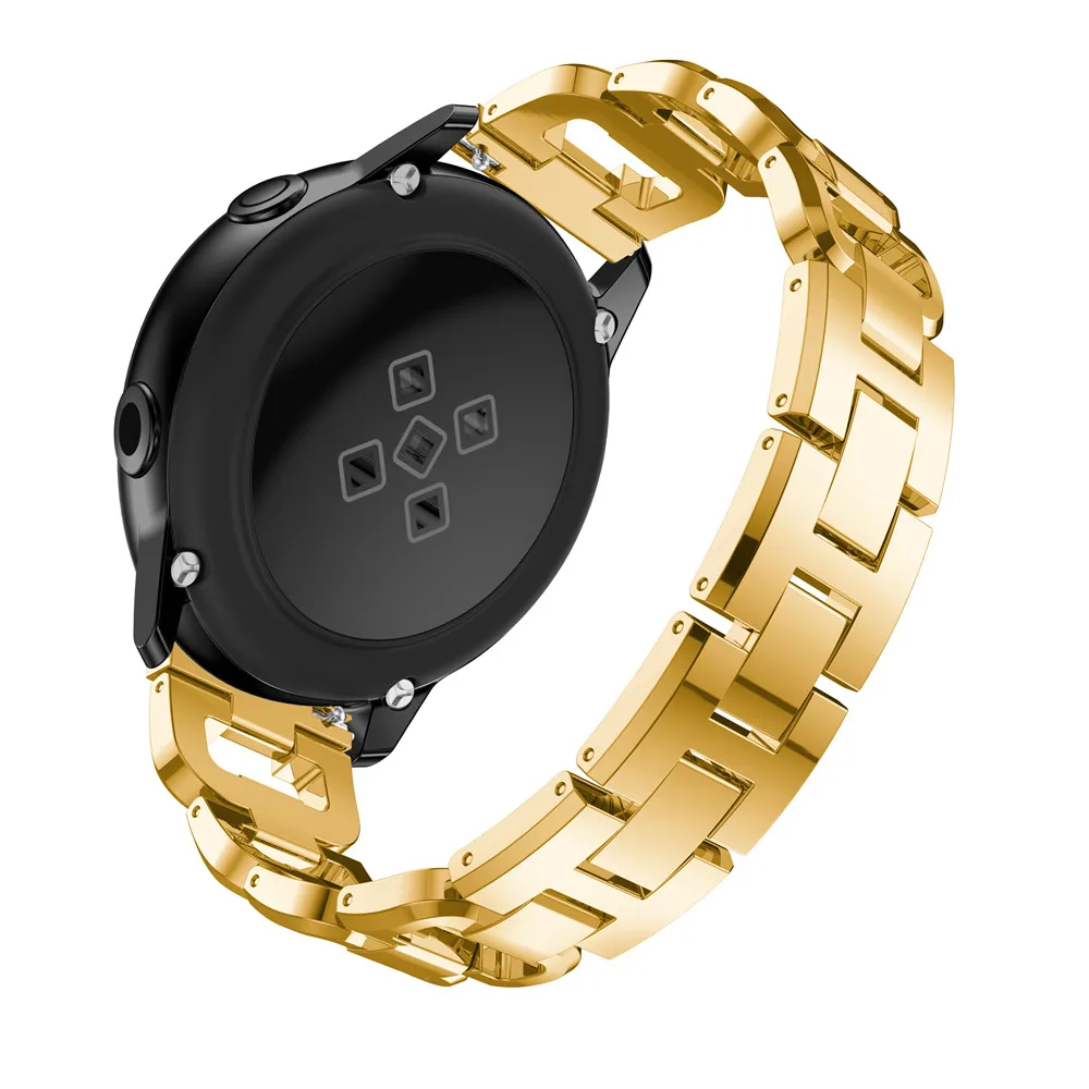 Elegant 20mm Stainless Steel Women's Wristband with Crystal Accents