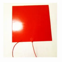 610*610*1,5 мм Тепловая панель для 3D-принтера Гибкая силиконовая Резина нагреватель 220 В 1000 Вт клейкая 1 сторона 100 к термистор 1000 мм свинцовая проволока