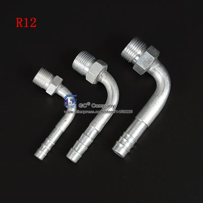 

#6 #8 #10 90 Degree Male Insert O-ring Barbed Fitting for A/C Refrigerant Hose