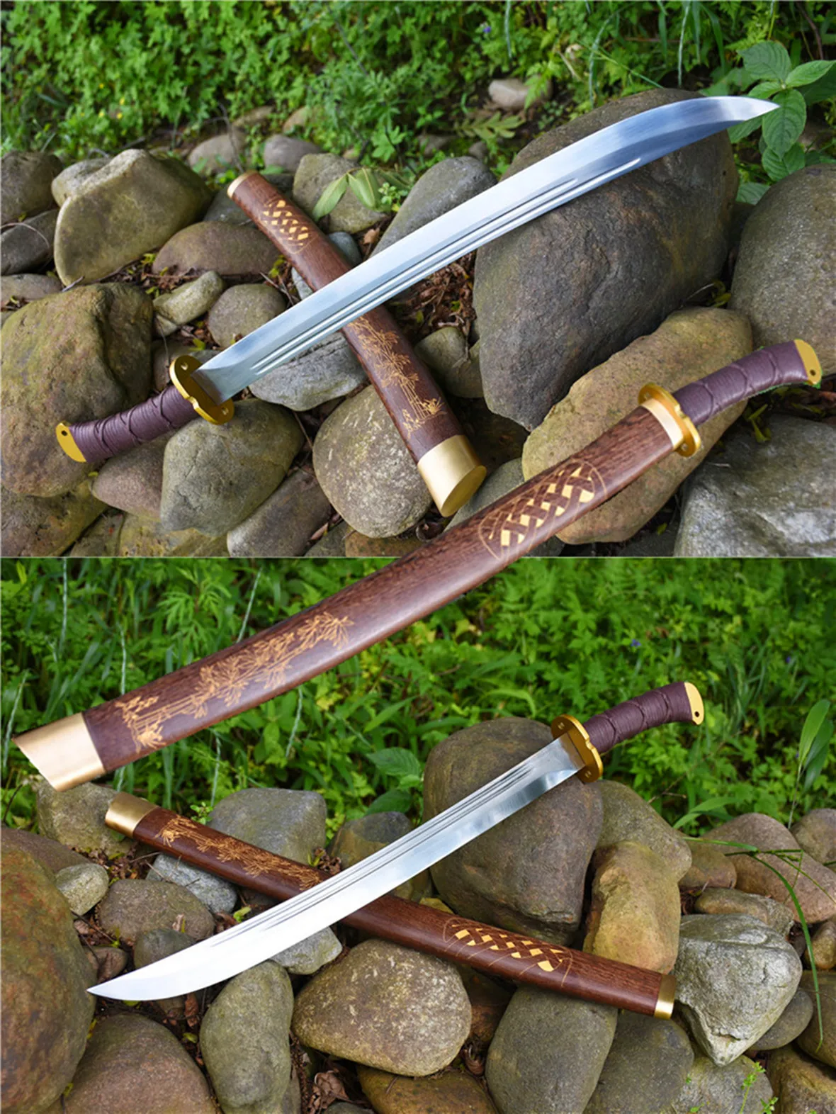 

Top Quality Chinese KungFu Broadsword Dao Sword Saber High Manganese Steel Sharp Knife