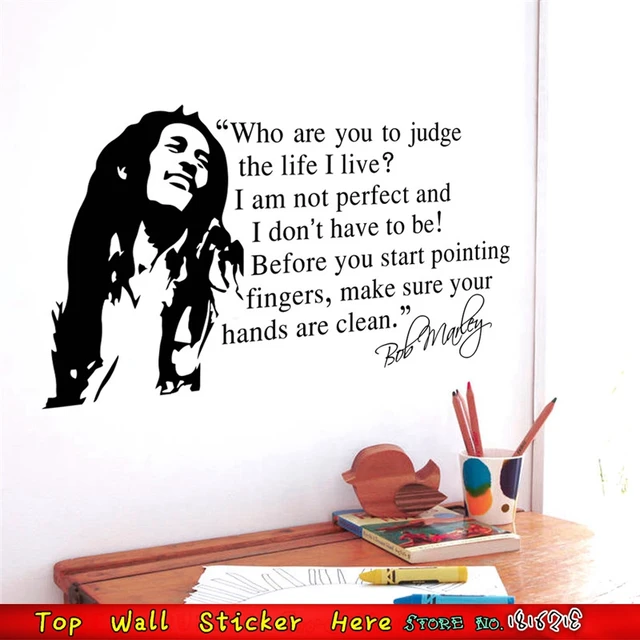 Large Famous Music Star Bob Marley Wall Sticker Vinyl Mural Art Large Famous Music Star Bob Marley Wall Sticker Vinyl Mural Art Quotes Poster Decals Home