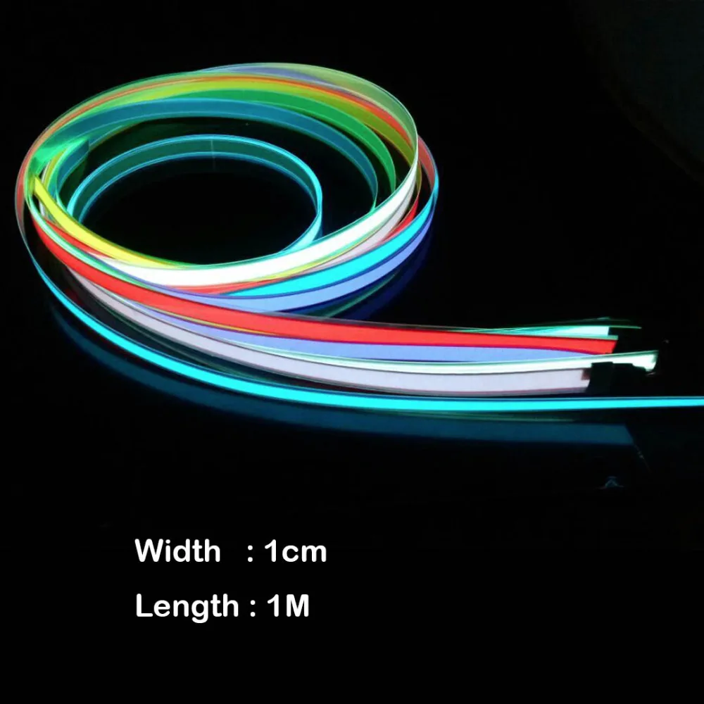 

New Arrival Colorful Electroluminescent Tape EL Tape EL Wire AA Battery Power 1M X 1CM 8 Colors Selected Led Tape Strip Lamp