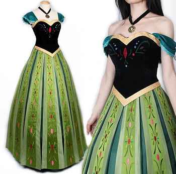 

2016 Custom Made Anna Coronation Dress Princess Anna Costumes Outfit Women