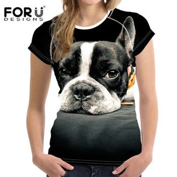 

FORUDESIGNS Novelty 3D Animal Fox Panda Horse Printing Women T Shirt Punk Women Tops Breathable Women t-shirt Short Sleeve Blusa