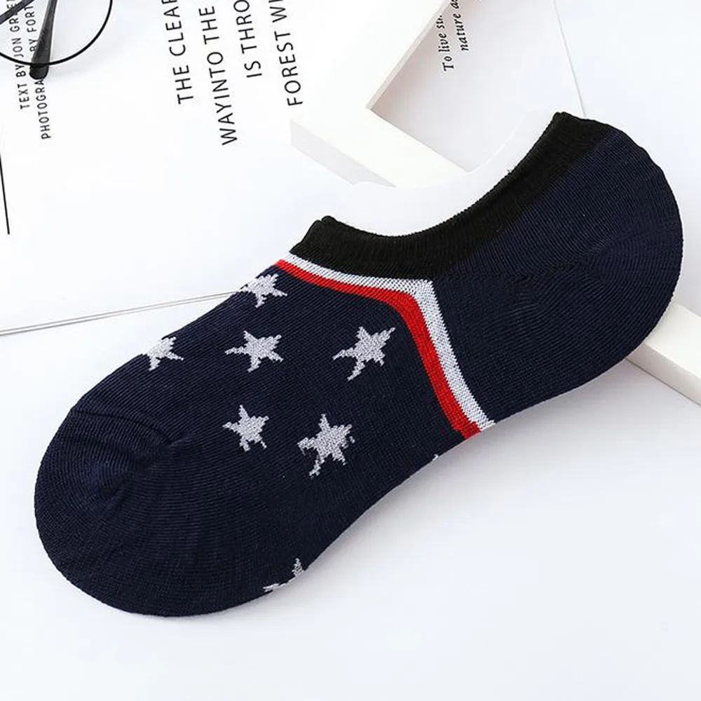 1Pair Unisex Comfortable Print Cotton Sock Slippers Short Ankle Socks calcetines antideslizante mujercalcetin invisible mujer a