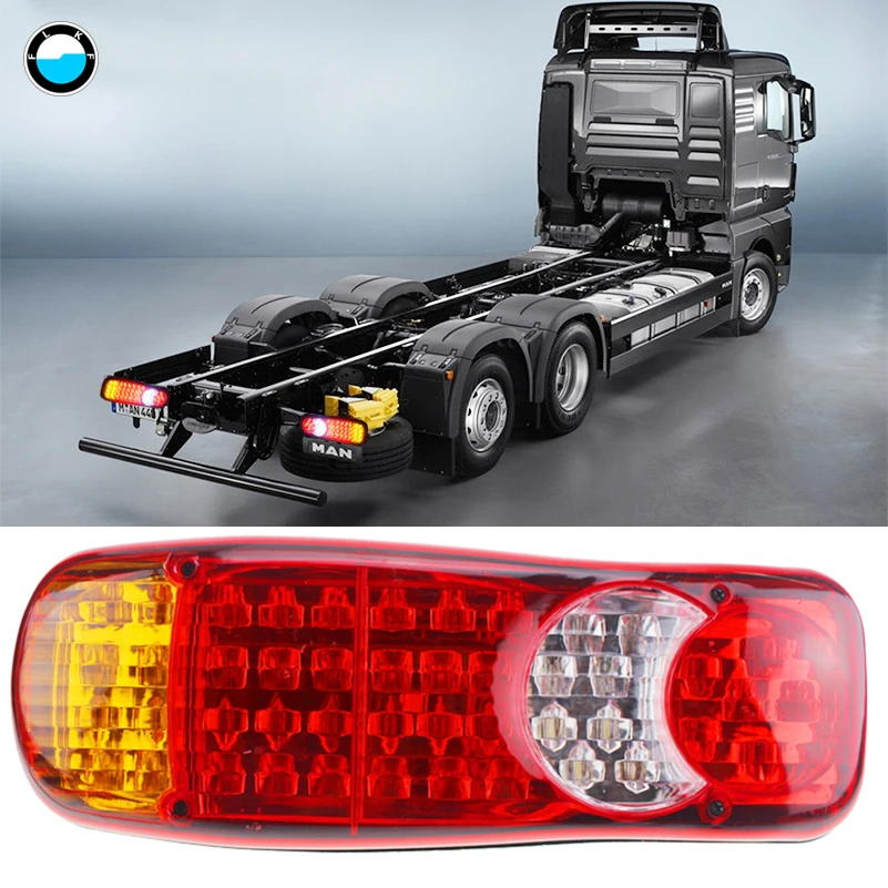 2 PCS Waterproof 46 LEDs Taillights Trailer Truck Stop Rear Tail Light Auto Car Signal font