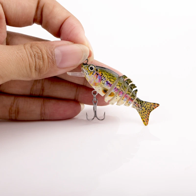 2.5g/13g 3D Eyes Lifelike Fishing Lure With Treble Hooks mini 6 Jointed Sections Swimbait Hard Bait Isca Artificial Lures Fishin 2.5g/13g 3D Eyes Lifelike Fishing Lure With Treble Hooks mini 6 Jointed Sections Swimbait Hard Bait Isca Artificial Lures Fishin