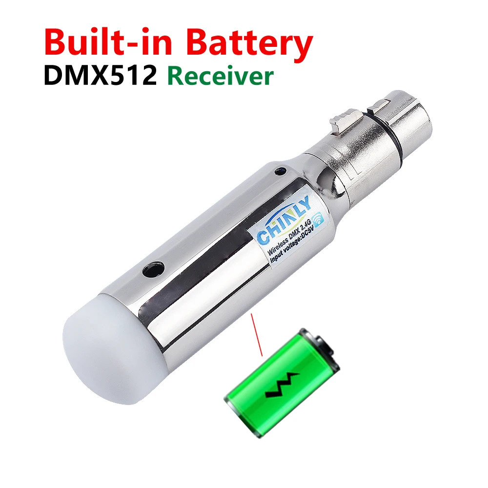 Новый DMX512 перезаряжаемый беспроводной приемник управления LED освещение