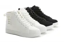 2016 High quality lace-up high Shoes women Canvas shoes/white canvas shoes for women Fashion Casual Women Shoes