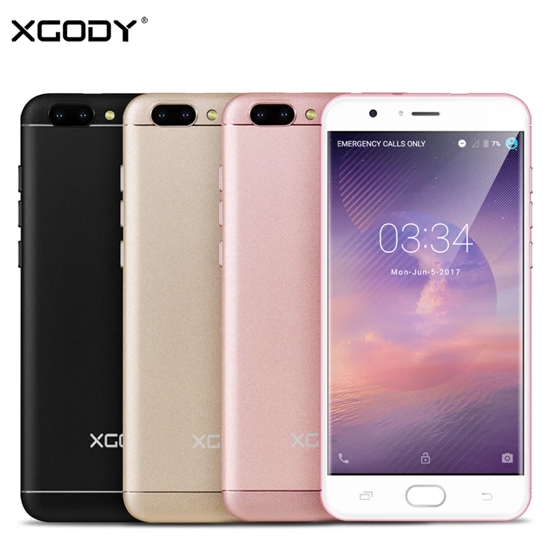 XGODY 4G LTE 5 дюймовый смартфон 1 Гб ОЗУ 16 ПЗУ 13 0 МП мобильный сенсорный MTK6737