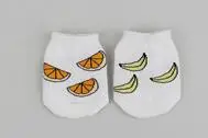 Летние детские носки из чистого хлопка 2 пары/партия носки-башмачки с принтом банана или апельсина детские нескользящие носки-тапочки для маленьких мальчиков и девочек 2-4 лет - Цвет: 2 models per lot