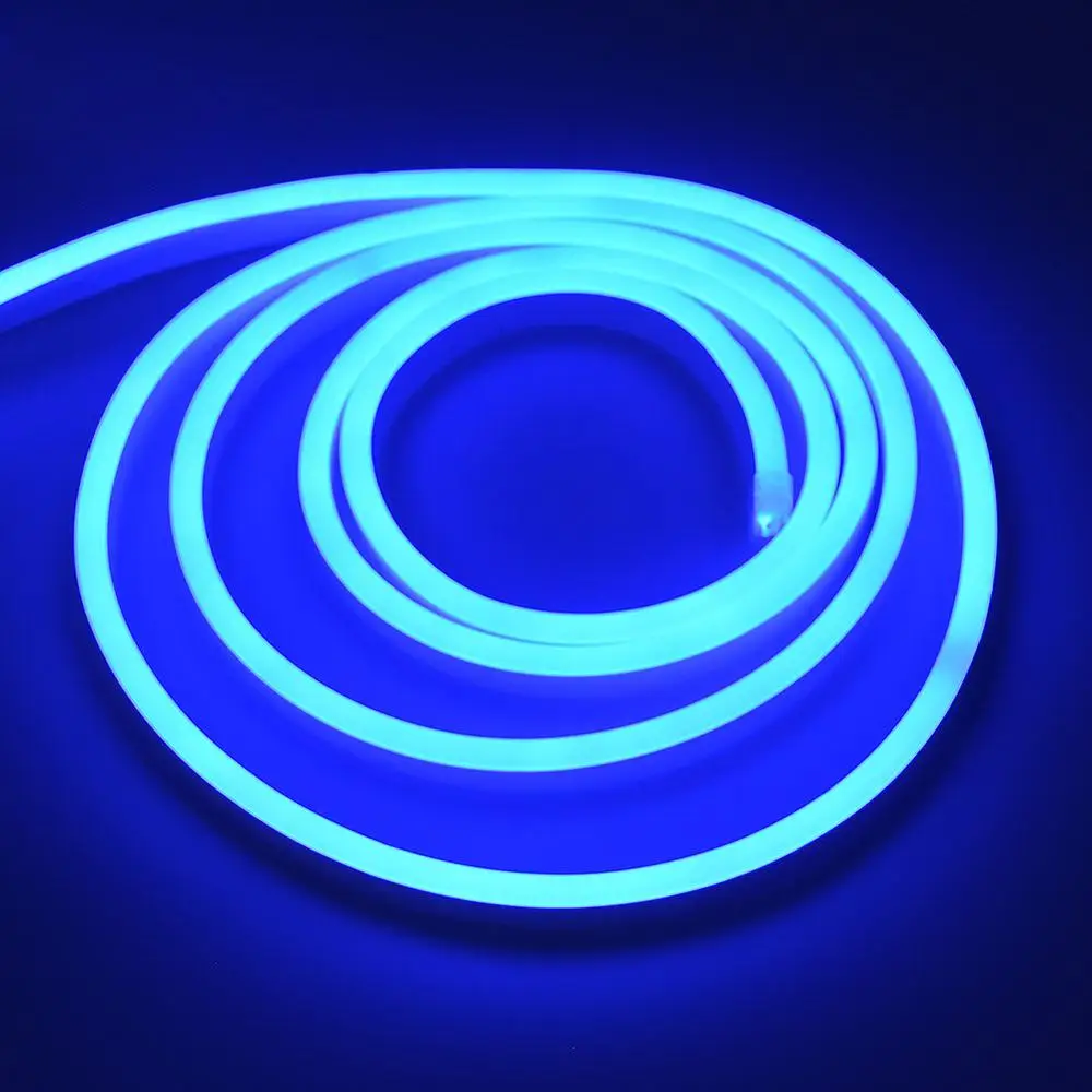 Neon-Blue 220 В светодиодная кухонная лампа с европейской вилкой, неоновая вывеска, лампа для шкафа, шкаф, светодиодный светильник для шкафа, лента 1 м-10 м, водонепроницаемый домашний декор, лампа, светильник - Цвет: Neon-Blue