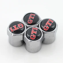 Car tire Valve Caps fit for Volkswagen GOLF 7 Golf 6 MK6 Polo GTI VW Tiguan badge Accessories car-styling