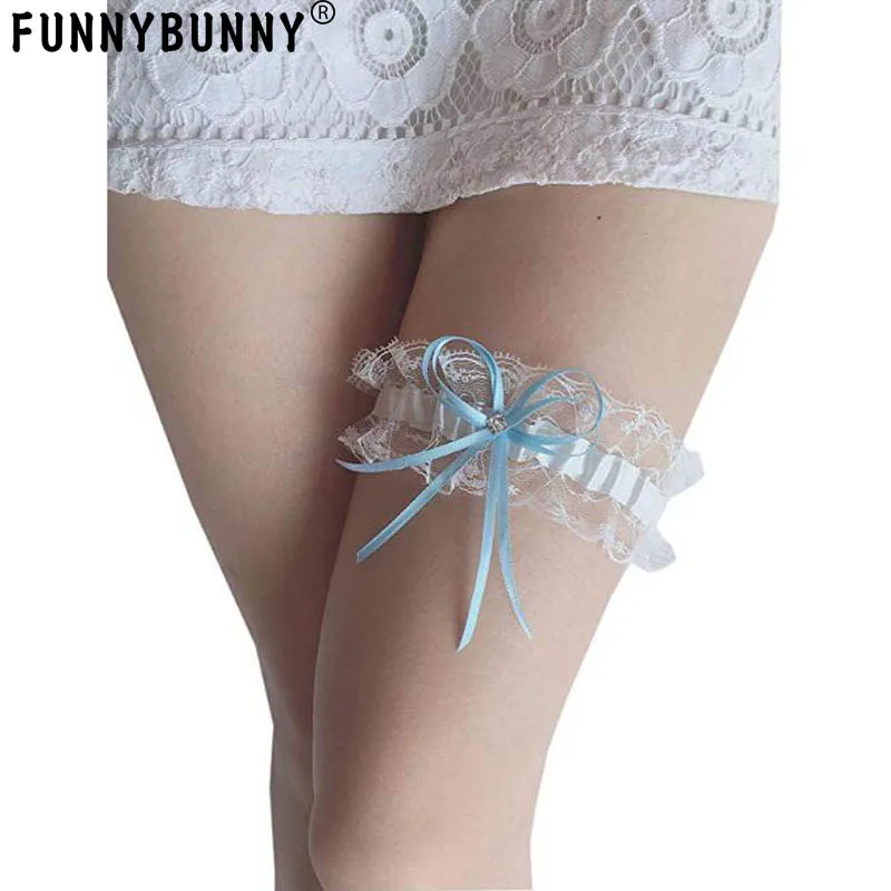 FUNNYBUNNY свадебная подвязка для женщин сексуальный кружевной атласный бантик ножка