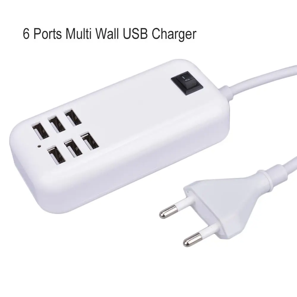 6 портов портативный usb хаб Настольный ЕС США вилка настенное зарядное устройство