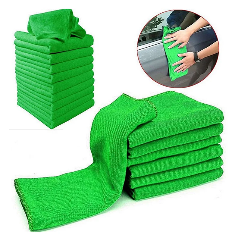 

5/10Pcs 9.84" x 9.84 " Ultra Soft Microfiber Towel Car Washing Cloth for Car Polish& Wax Car Care Styling Cleaning Microfibre