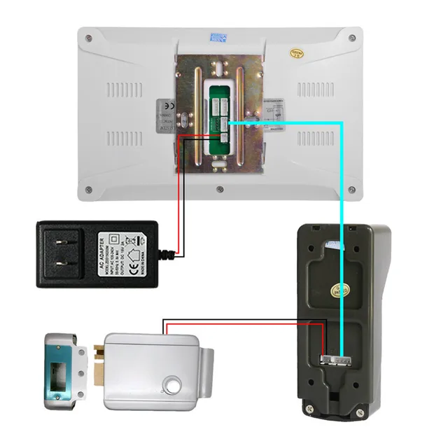 7" video intercom system doorbell night vision IR 700tvl door camera waterproof unlock for home apartment video door phone 3