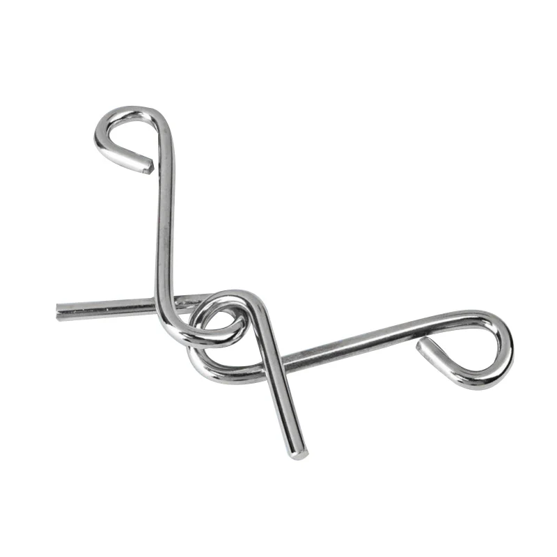 Adults And Kids Montessori Materials 8pcs/set Metal Wire Puzzle Iq Mind Brain Teaser Puzzles Game 2 Styles