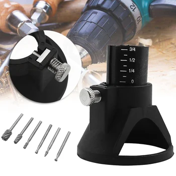 

1xMulti Rotary Tool Cutting Guide Attachment Kit HSS Router Drill Bits 28000 RPM