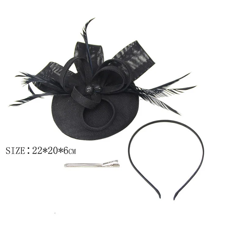Льняная шляпа фетровая шляпа для невесты женская шляпа Женская церковная Шляпа заколка для волос аксессуары колпачки для волос