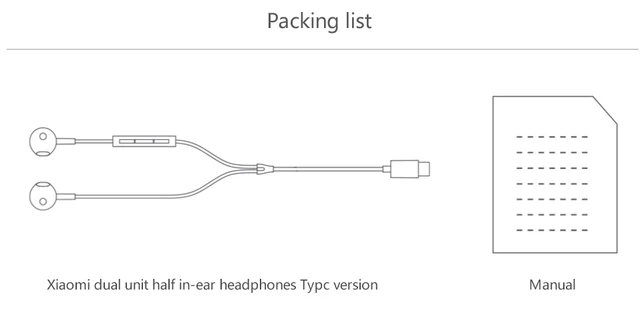 Mmkz 083 xiaomi Mi Dual Driver Earphones Type c Plug Mems Mic