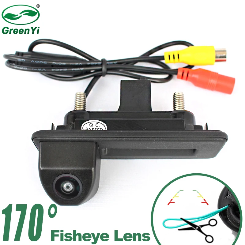 

720P 170 Degree Fisheye Lens Car Rear View Trunk Handle Reverse Backup Camera For Skoda Fabia Octavia Yeti Roomster Audi A1