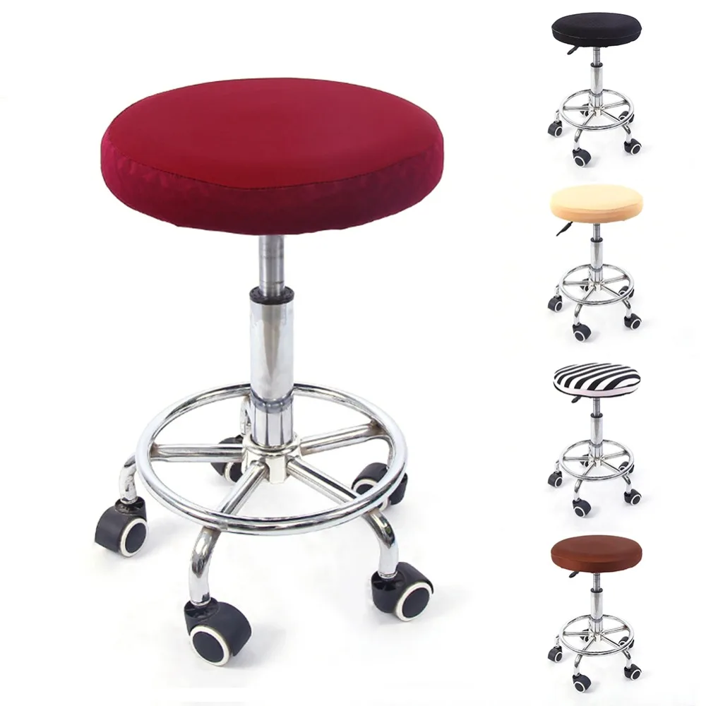 

1pc elastic spandex round swivel chair cover office pub club restaurant living room bar stool covers slipcovers seat cushions