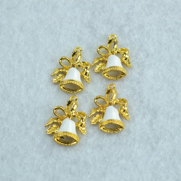 

20pcs new design colorful charms enamel christmas Bell pendants ,necklace or bracelets for jewelry making Z142075