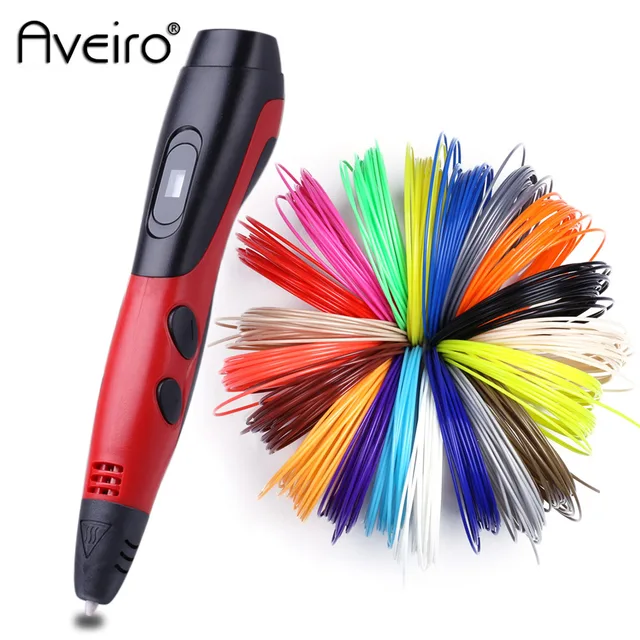 Special Price New 3d drawing pen model 3 d printing pens with 5/100/200 meter Refill 1.75mm ABS filament toys gifts for kid Adults DIY