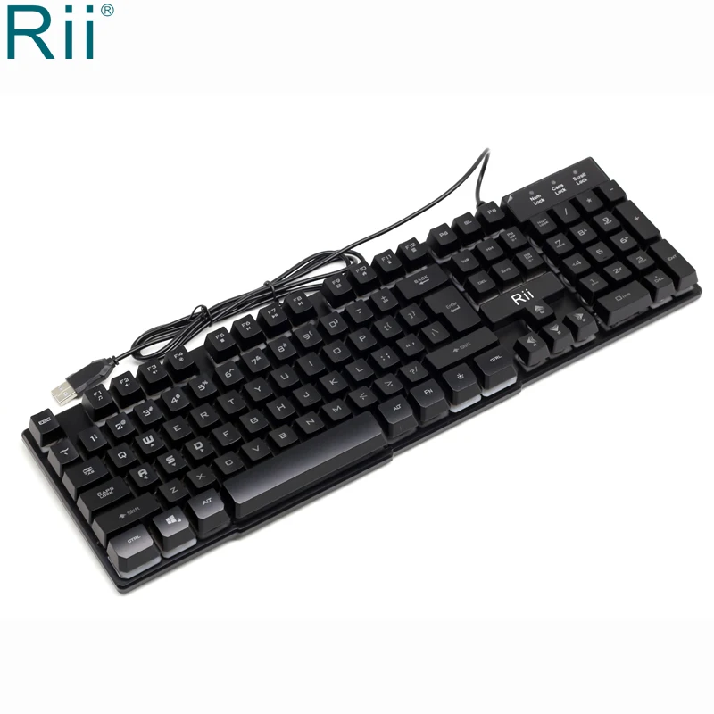 Rii RK100 Wired Keyboard 3 Color Backlight Professional Mechanical Feeling Backlit Gaming Keyboard for Gaming and Office Rii RK100 Wired Keyboard 3 Color Backlight Professional Mechanical Feeling Backlit Gaming Keyboard for Gaming and Office