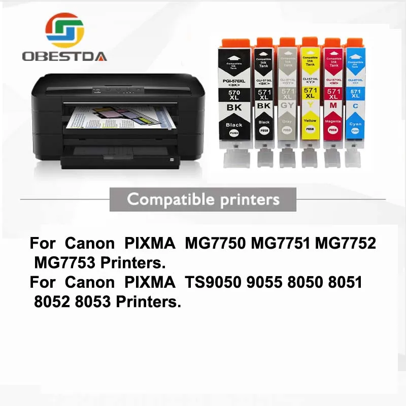 570 571 PGI-570 CLI-571 совместимый картридж с чернилами для canon PIXMA MG5750 MG5751 MG5752 MG6850 MG6851 MG6852 TS6050 TS5050