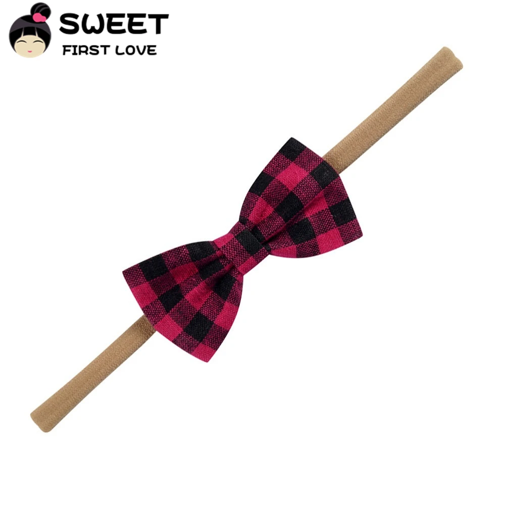 

Handmade Bowknot Elastic Nylon Headband Farbic Girls Headbands Printed Custommized Soft Hairband Cotton Hair Accessories