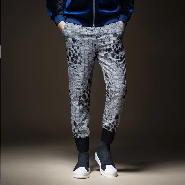 Jogger Direct Selling Sweatpants Pinli Pin Li 2018 New Autumn Men’s Wear, Small Feet Jacquard Plaid, Long Leg Pants, B183517334