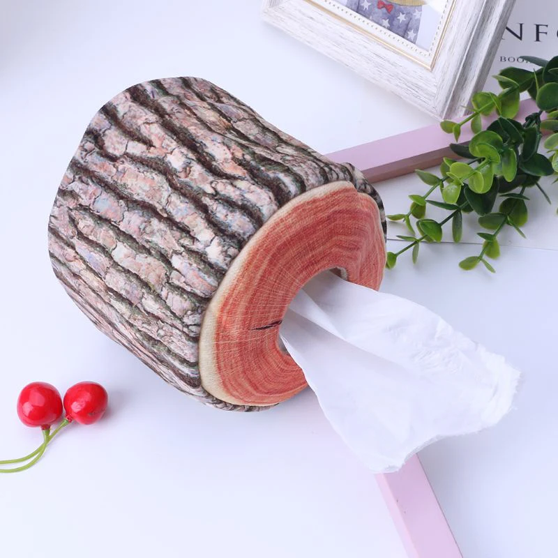 

1pc Imitation Tree Bark Tissue Box Napkin Holder Case Paper Cover 13 X 11cm Home Kitchen Practical Decor Accessory