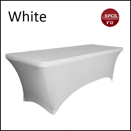 

Free Express Shipping Spandex Table Covers Cheap 6Ft -8Ft Stretch Long Bar Table Cloth Cover of Wedding Banquet Party Hotel Home