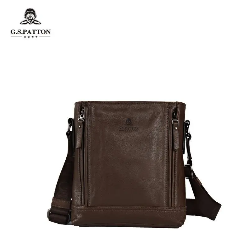 

Leather leather men's bag men's shoulder messenger bag laptop business briefcase